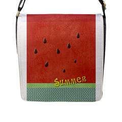 WATERMELON - Flap Closure Messenger Bag (L)