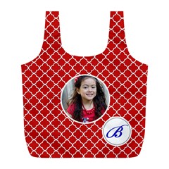 Recycle Bag (L)- Quatrefoil1 - Full Print Recycle Bag (L)