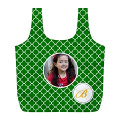 Recycle Bag (L)- Quatrefoil2 - Full Print Recycle Bag (L)