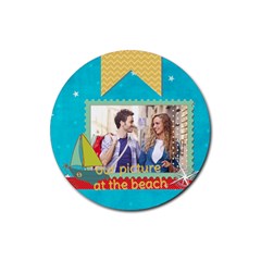 summer - Rubber Round Coaster (4 pack)