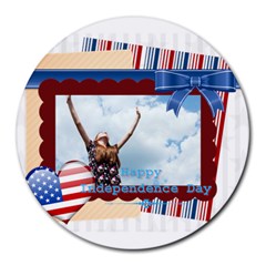 usa - Collage Round Mousepad