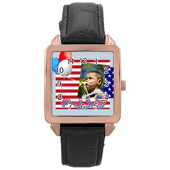 usa - Rose Gold Leather Watch usa - Rose Gold Leather Watch