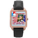 usa - Rose Gold Leather Watch 