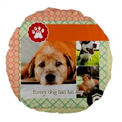 pet - Large 18  Premium Round Cushion 