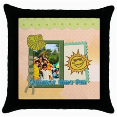 summer - Throw Pillow Case (Black)