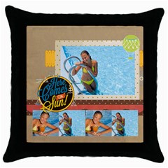 summer - Throw Pillow Case (Black)