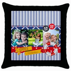 summer - Throw Pillow Case (Black)