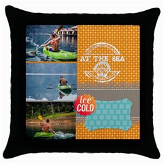 summer - Throw Pillow Case (Black)