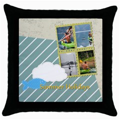 summer - Throw Pillow Case (Black)