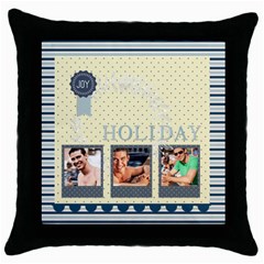 summer - Throw Pillow Case (Black)