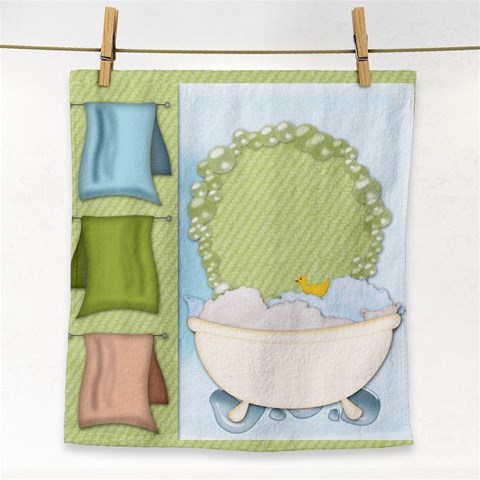 Bath Time Baby Face Towel By Zornitza Front