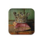 crown/pillow coasters - Rubber Square Coaster (4 pack)