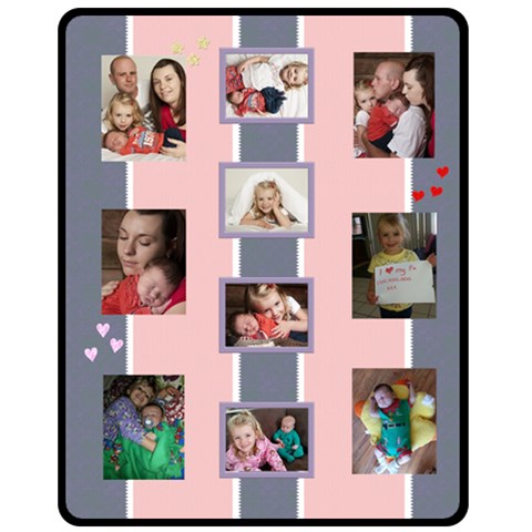 Phil Pink By Michele 60 x50  Blanket Front