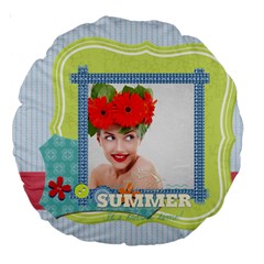 summer - Large 18 Premium Round Cushion summer - Large 18 Premium Round Cushion