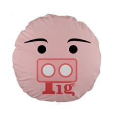 pig - Standard 15  Premium Round Cushion 