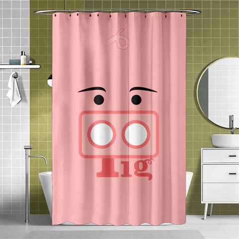 Pig By X Curtain(48  X 72 ) - 42.18 x64.8  Curtain(48  X 72 )