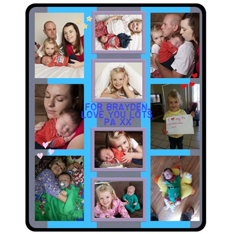 For Brayden By Michele 60 x50  Blanket Front
