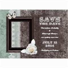Chocolate Mint Save the Date Card - 5  x 7  Photo Cards