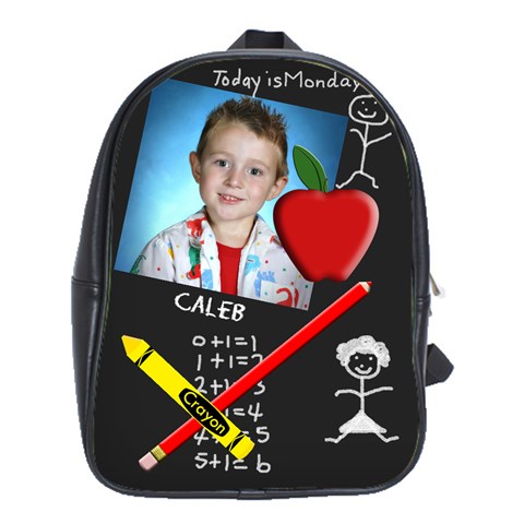 Chalkboard Xlarge School Bag By Chere s Creations Front