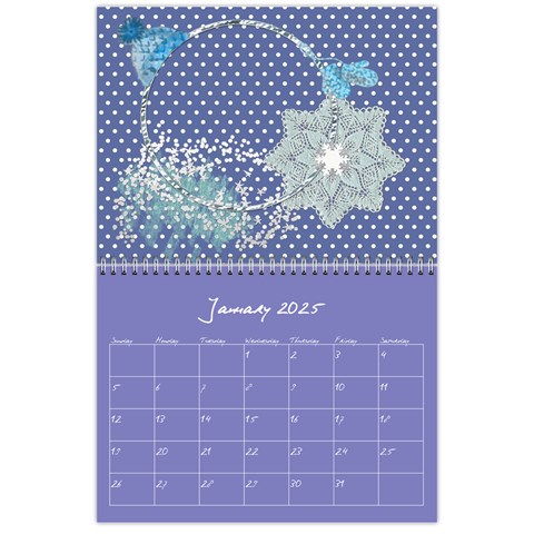 Polka Dot Calendar 2025 By Zornitza Jan 2025