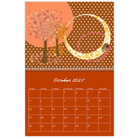 Polka Dot Calendar 2025 By Zornitza Oct 2025