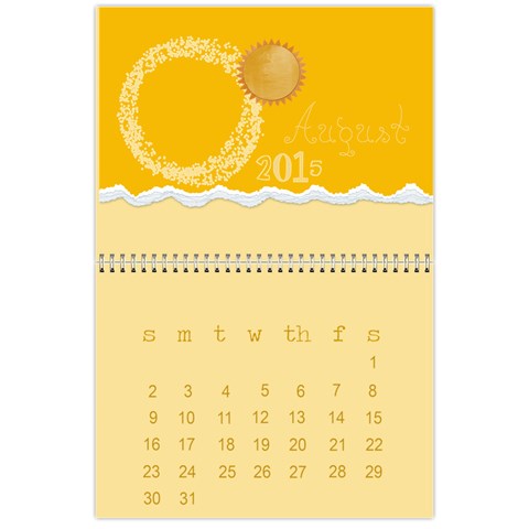 Colorful Calendar 2015 Calendar By Zornitza Aug 2015