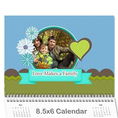 family - Wall Calendar 8.5  x 6 