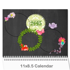 Chalk Calendar 2015 calendar - Wall Calendar 11  x 8.5  (12-Months)