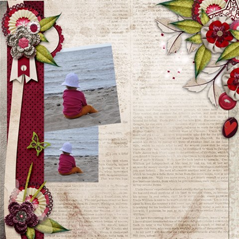 Forever By Elfie 12 x12  Scrapbook Page - 1