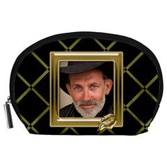 Black and Gold AccessoryPouch (large) - Accessory Pouch (Large)