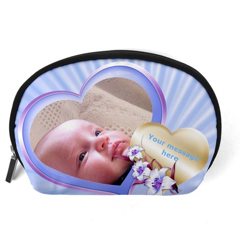 Blue Heart Accessory Pouch (large) By Deborah Back