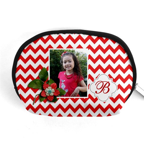 Pouch (m): Red Chevron By Jennyl Front