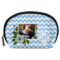 Pouch (L) : Blue Chevron - Accessory Pouch (Large)