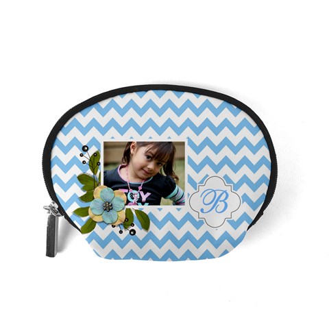 Pouch (s): Blue Chevron By Jennyl Back