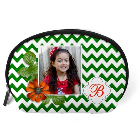 Pouch (l) : Green Chevron By Jennyl Back