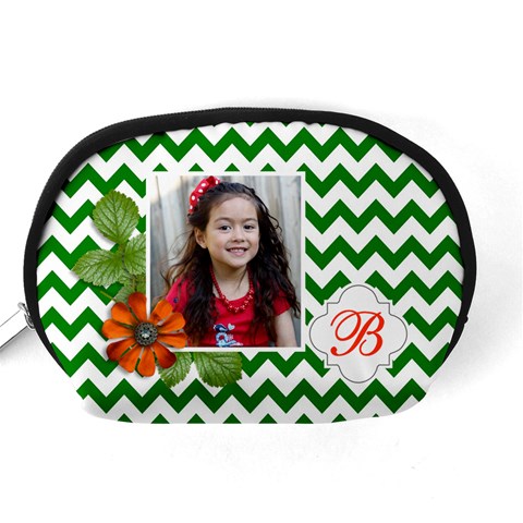 Pouch (m): Green Chevron By Jennyl Back