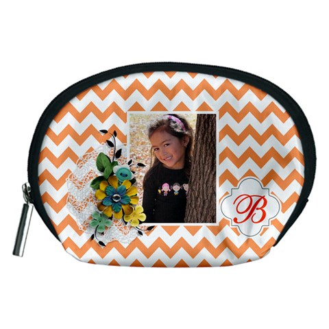 Pouch (m): Orange Chevron By Jennyl Front