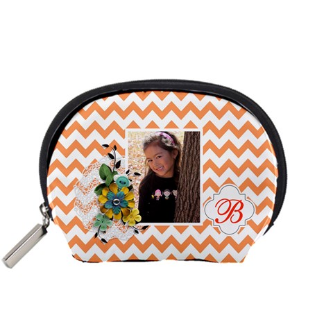 Pouch (s): Orange Chevron By Jennyl Front