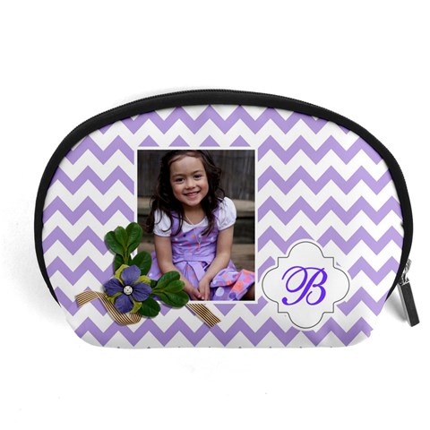 Pouch (l) : Violet Chevron By Jennyl Front