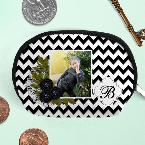 Pouch (m): Black Chevron By Jennyl Front