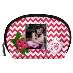 Pouch (L) : Pink Chevron - Accessory Pouch (Large)