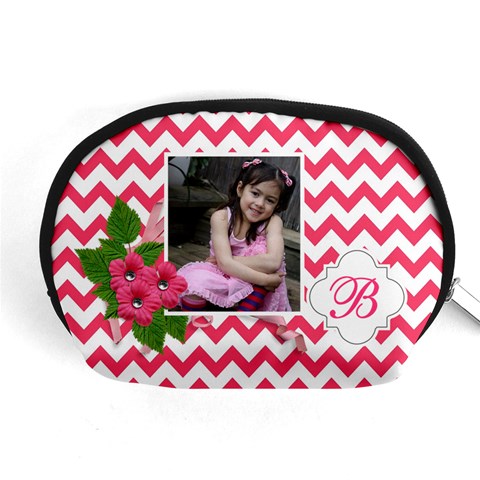 Pouch (m): Pink Chevron By Jennyl Front