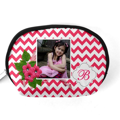 Pouch (m): Pink Chevron By Jennyl Back