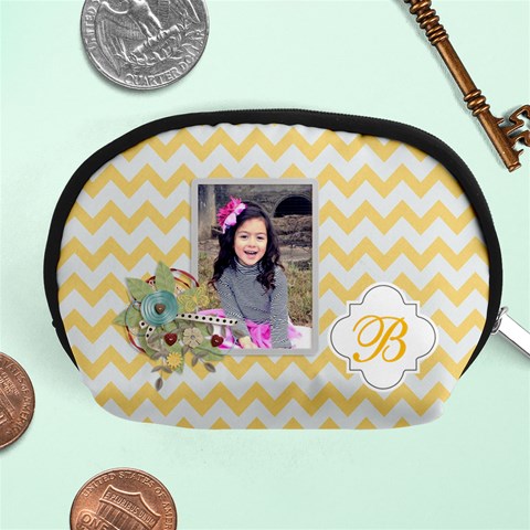 Pouch (m): Yellow Chevron By Jennyl Front