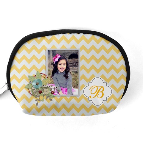 Pouch (m): Yellow Chevron By Jennyl Back