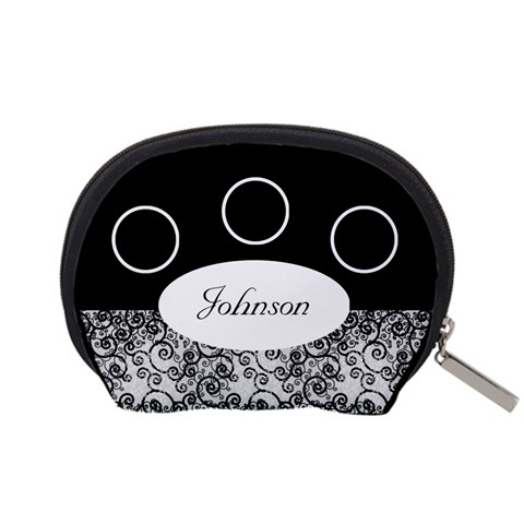 Classic Black And White Accessory Pouch (small) By Deborah Back