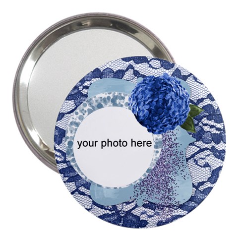 Hydrangea Lace Handbag Mirror By Zornitza Front