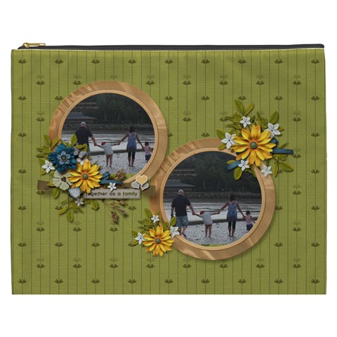 Cosmetic Bag (xxxl): Together As Family By Jennyl Front