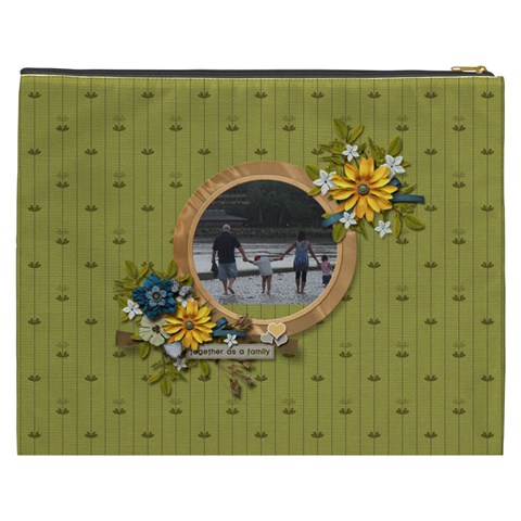 Cosmetic Bag (xxxl): Together As Family By Jennyl Back