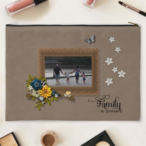 Cosmetic Bag (xxxl): Family Is Forever By Jennyl Back